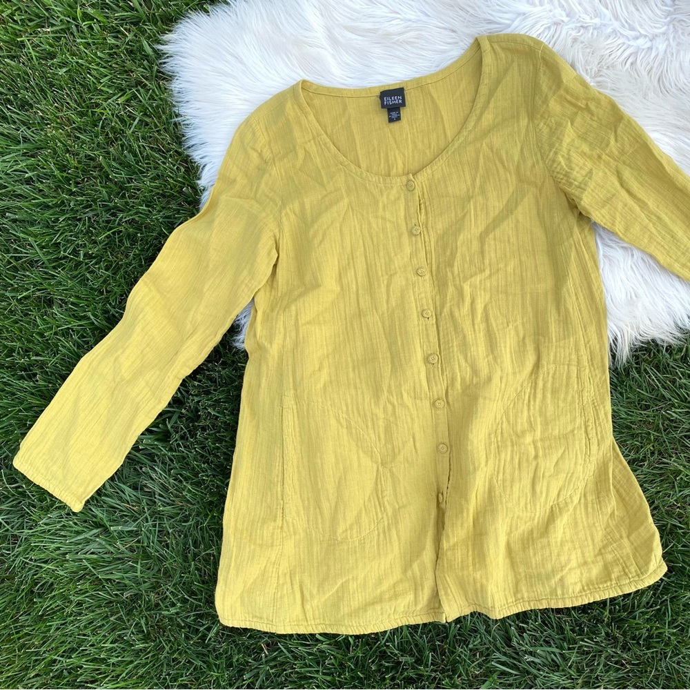 Eileen Fisher button down tunic oversized small